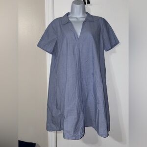 Madewell blue Swingout Shirtdress size medium